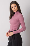 Fitted Long Sleeve One-Color Turtleneck Top