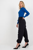 Ribbed Long Sleeve Blouse with Wide Cuffed Sleeves