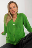 Women's Long Sleeve Sweater with Button Closure