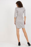 Chic 3/4 Sleeve Dress with Tassels and Tie Belt