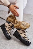 Stylish Cold-Resistant Snow Boots with Faux Fur Insulation