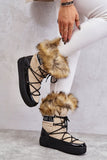 Stylish Cold-Resistant Snow Boots with Faux Fur Insulation