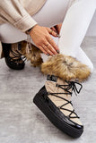 Stylish Cold-Resistant Snow Boots with Faux Fur Insulation