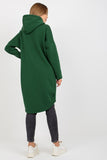 Extended Cut Zip-Up Hoodie with Zippered Pockets