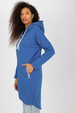Extended Cut Women's Hooded Zippered Sweatshirt with Pockets