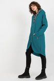 Extended Cut Women's Hooded Zippered Sweatshirt with Pockets