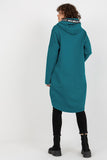 Extended Cut Women's Hooded Zippered Sweatshirt with Pockets