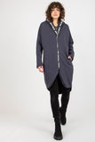 Extended Cut Women's Hooded Zippered Sweatshirt with Pockets