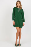 Long Sleeve Tracksuit Dress with Pockets - One Size Fits All