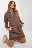 Casual Long Sleeve Tracksuit Dress with Pockets
