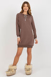 Casual Long Sleeve Tracksuit Dress with Pockets