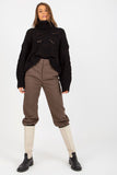 Openwork Turtleneck Sweater with Wide Sleeves