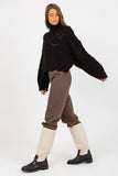 Openwork Turtleneck Sweater with Wide Sleeves