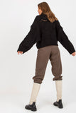 Openwork Turtleneck Sweater with Wide Sleeves