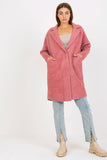 Chic Women's Long Sleeve Press Stud Coat with Pockets