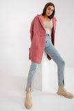 Chic Women's Long Sleeve Press Stud Coat with Pockets