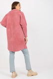 Chic Women's Long Sleeve Press Stud Coat with Pockets