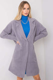 Chic Women's Long Sleeve Coat with Press Stud Fastening