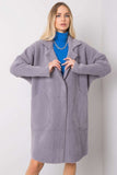 Chic Women's Long Sleeve Coat with Press Stud Fastening