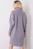 Chic Women's Long Sleeve Coat with Press Stud Fastening
