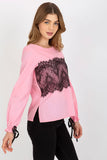 Lace-Detail Long Sleeve Formal Blouse for Any Occasion