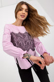 Elegant Long Sleeve Blouse with Lace Detailing