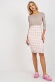 Pencil Cut Skirt with Covered Zipper and Lining