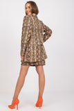 Buttoned Women's Long Sleeve Jacket with Lining
