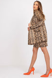 Buttoned Women's Long Sleeve Jacket with Lining