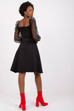 Elegant 3/4 Sleeve Dress with Covered Zipper and Belt