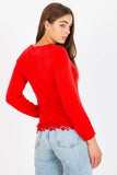 Long Sleeve Round Neck Blouse - Perfect for Any Occasion
