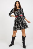 Elegant 3/4 Sleeve Dress with Covered Zipper Closure