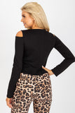 Long Sleeve Simple Cut Cotton Blouse with Spandex
