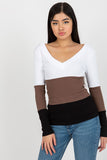 Ribbed Long Sleeve Blouse with Heart Neckline - 3 Colors