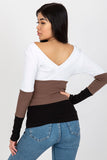 Ribbed Long Sleeve Blouse with Heart Neckline - 3 Colors