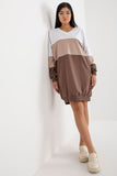 Colorful Heart Neckline Long Sleeve Sweatshirt Dress