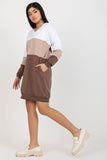 Colorful Heart Neckline Long Sleeve Sweatshirt Dress
