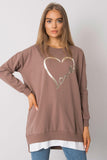Decorative Print Long Sleeve Loose-Fitting Tunic