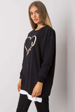 Loose-Fitting Long Sleeve Tunic with Decorative Print