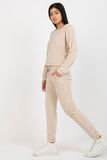 Chic Velour Blouse and Pants Set with Tie Waist and Pockets