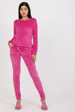 Velour Blouse & Pants Set with Tie Waist and Pockets