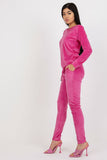 Velour Blouse & Pants Set with Tie Waist and Pockets