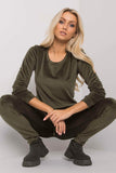 Velour Blouse and Pants Set with Tie Waist and Pockets
