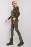 Velour Blouse and Pants Set with Tie Waist and Pockets