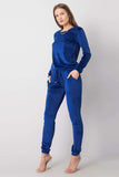 Chic Velour Blouse and Pants Set with Tie Waist