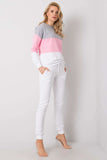 Colorful Sweatshirt and Pants Set with Elastic Waistband