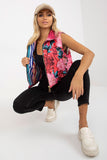 Floral Insulated Quilted Vest with Slip Pockets