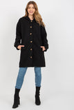 Plush Long Sleeve Coat with Hood and Button Closure