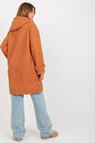 Cozy Long Sleeve Plush Coat with Hood and Button Closure