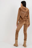 Embroidered Velour Sweatshirt & Pants Set for Ladies